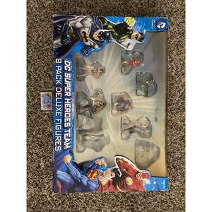 DC COMICS 4 INCH SUPER HEROES TEAM 8 PACK DELUXE MINI-FIGURES